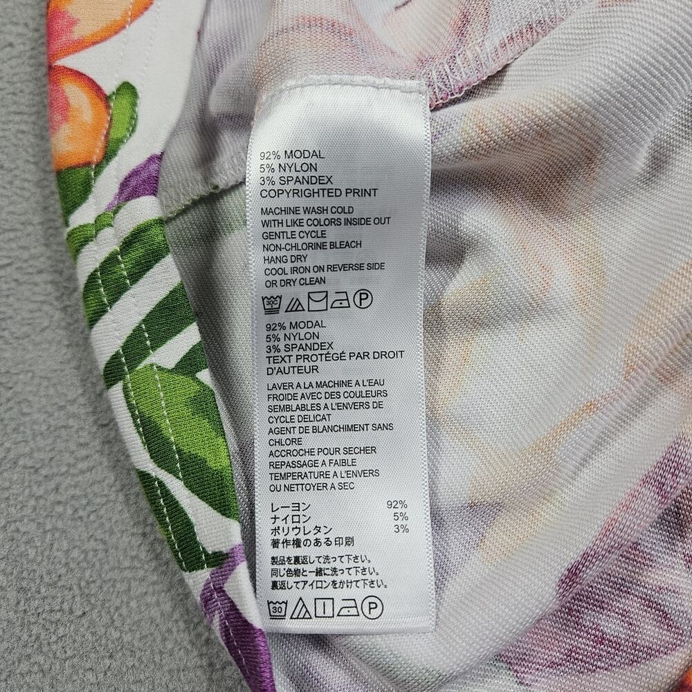 Tommy Bahama Shirt Dress Womens Small Knee Length Short Sleeve Floral Tropical - Picture 4 of 11